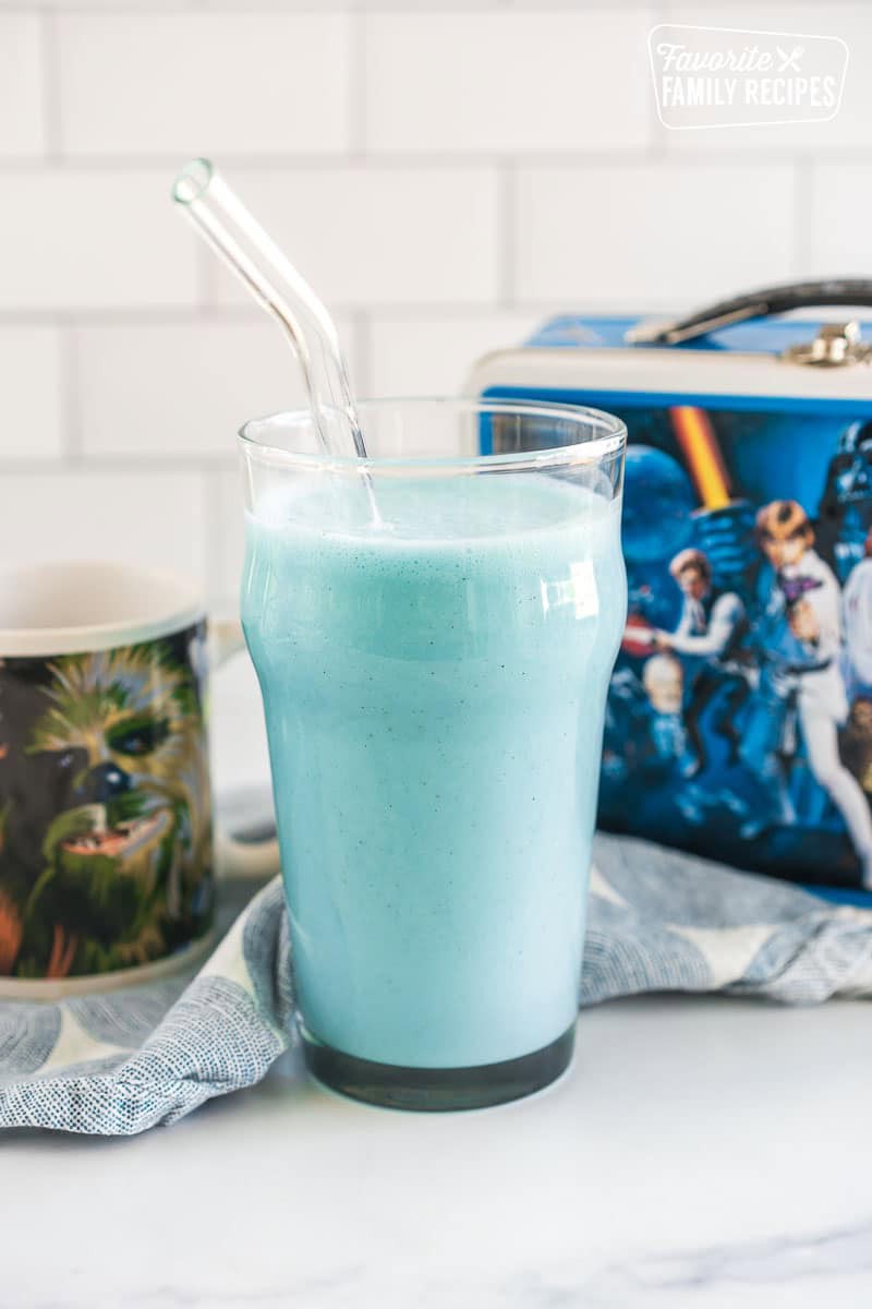 Glasses of Star Wars blue milk