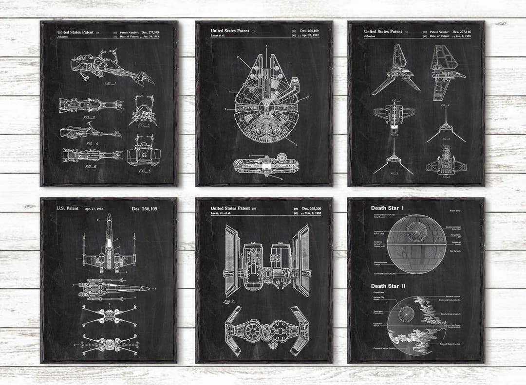 Millennium Falcon patent print