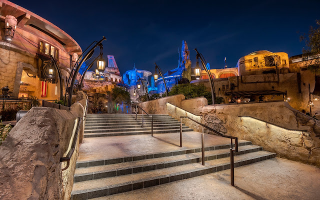 Galaxy's Edge at night by Disney Photoblography