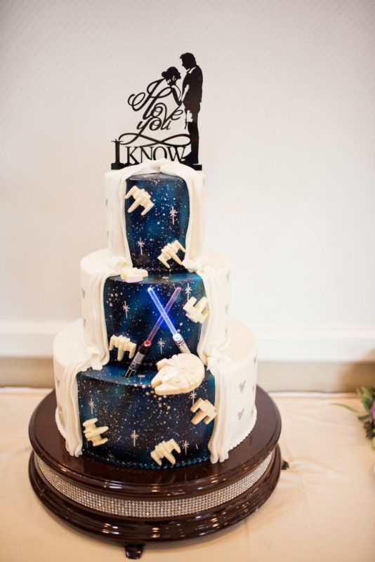 Intergalactic Star Wars wedding cake