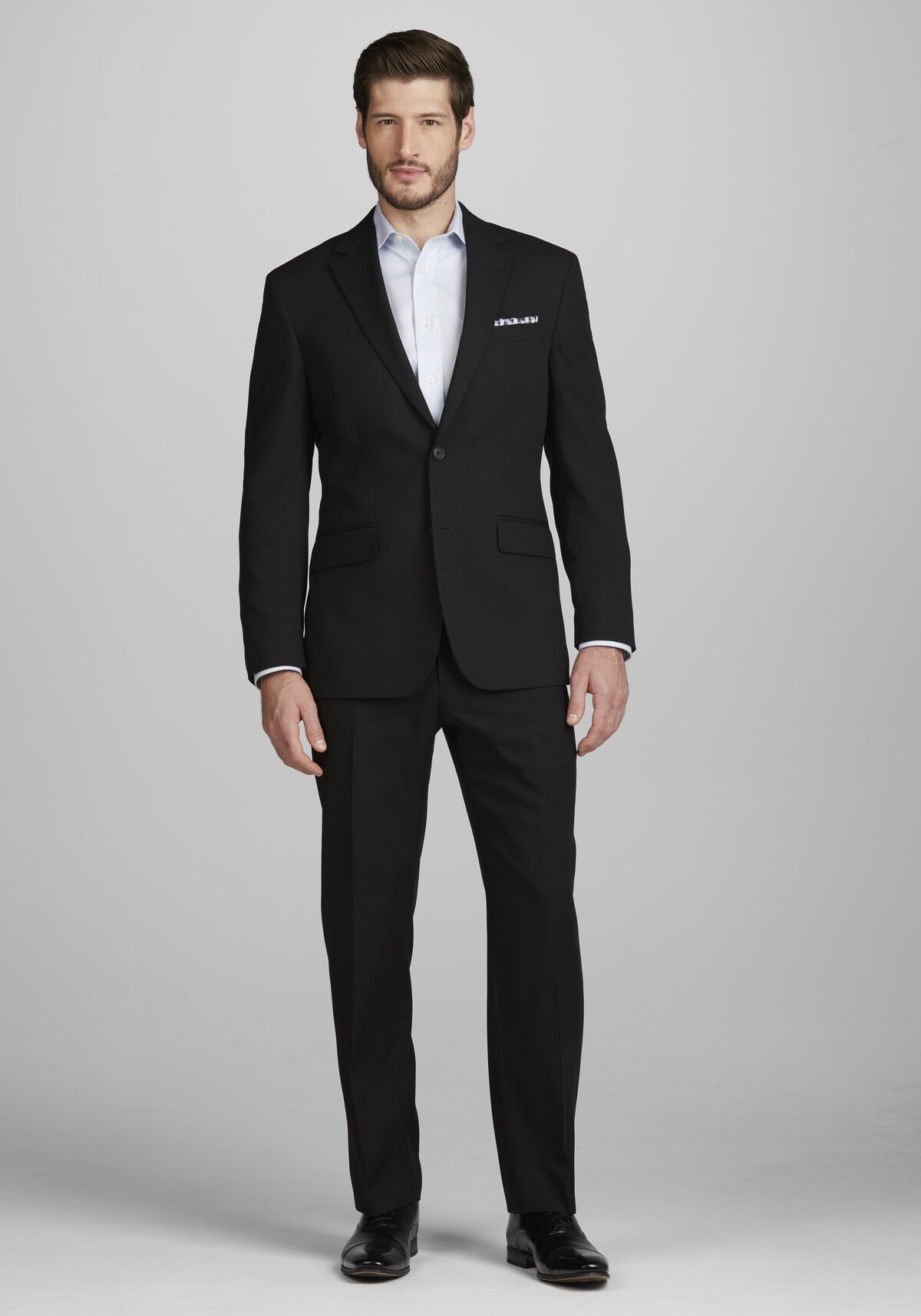 Jos A Bank 1905 Collection tailored fit suit in black